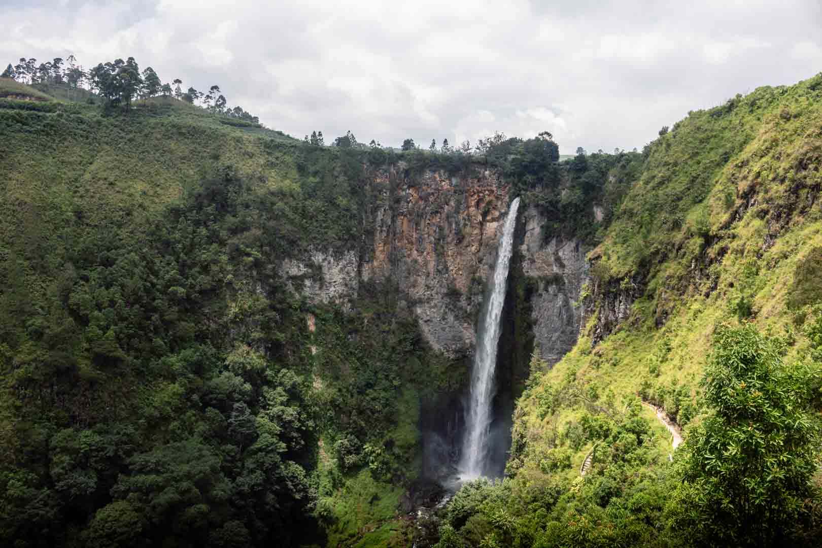 Sipiso-Piso waterfall in Indonesia