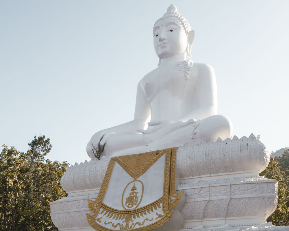 The White Buddha in Pai, Thailand