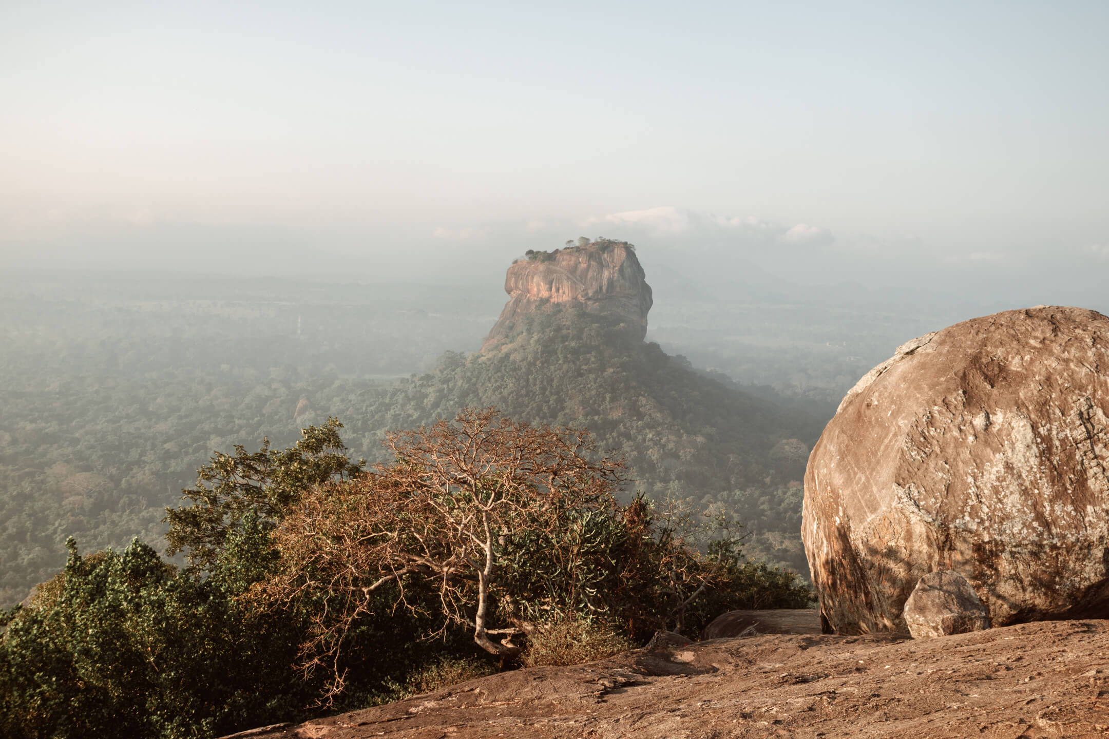 The increPidurangala Rock in Sigiriya, Sri Lanka