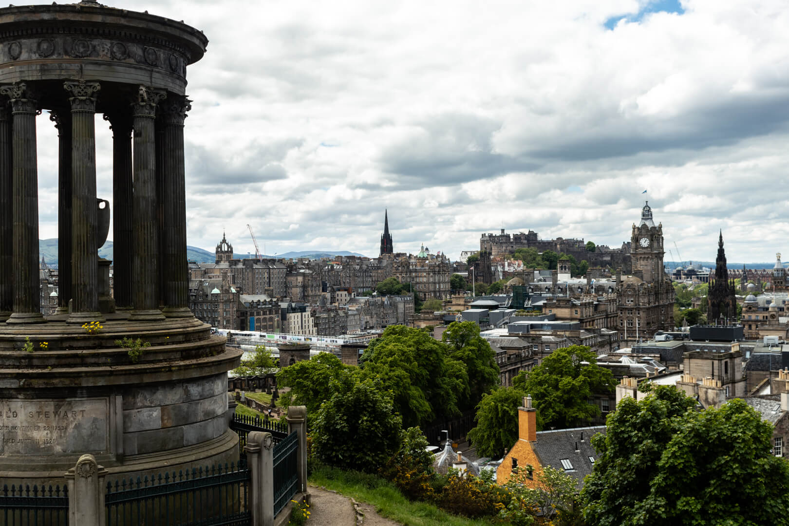 Calton Hill viewpoint in Edinburgh
