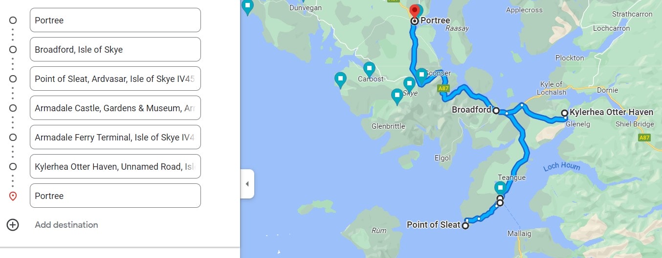 Southern Skye itinerary