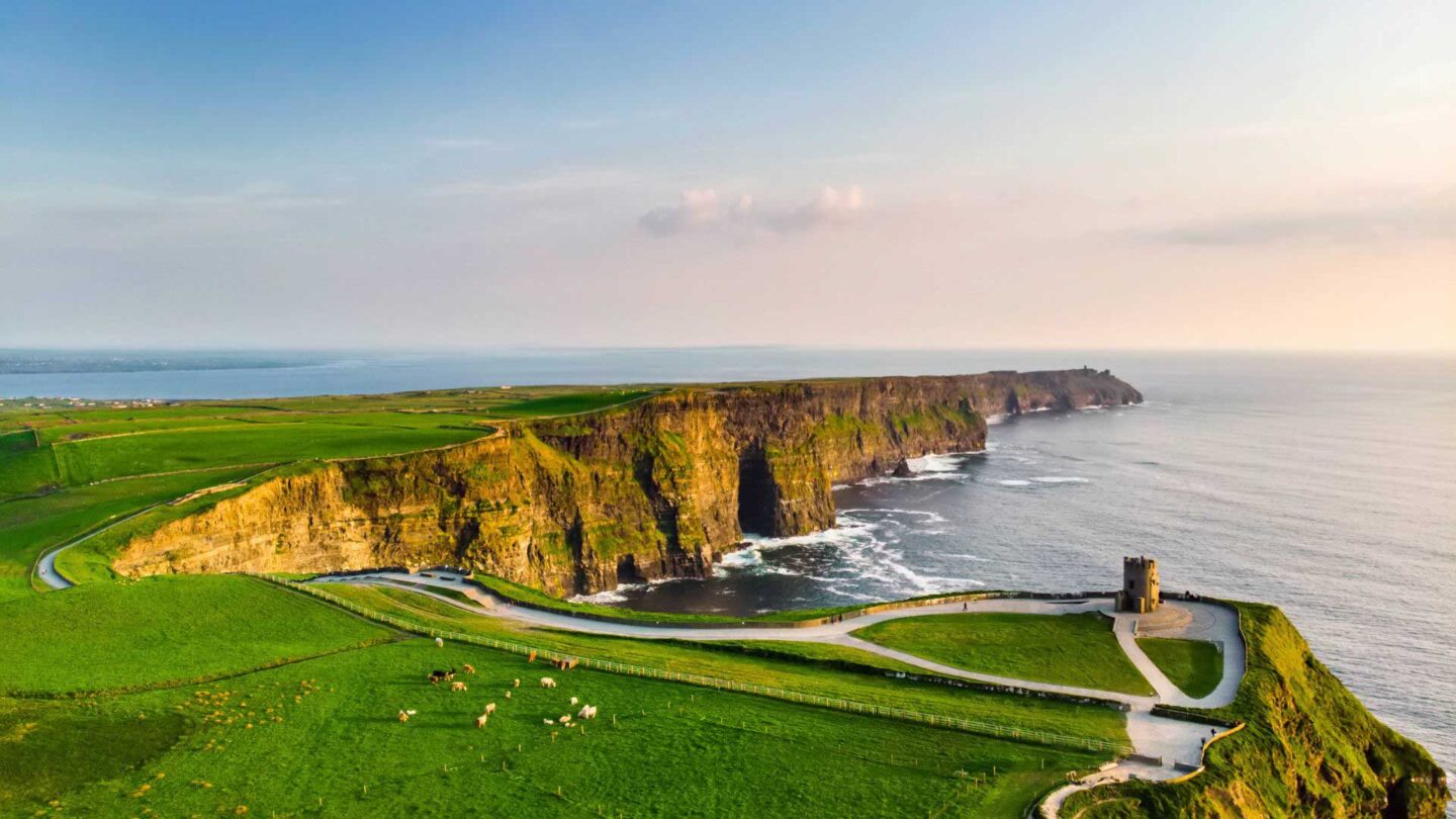 Cliffs of Moher from drone