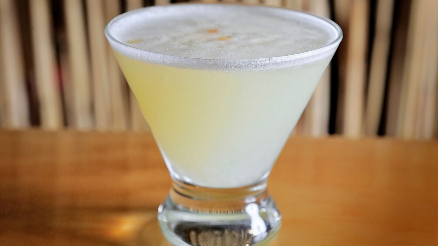 Pisco sour cocktail at Limbus Restobar