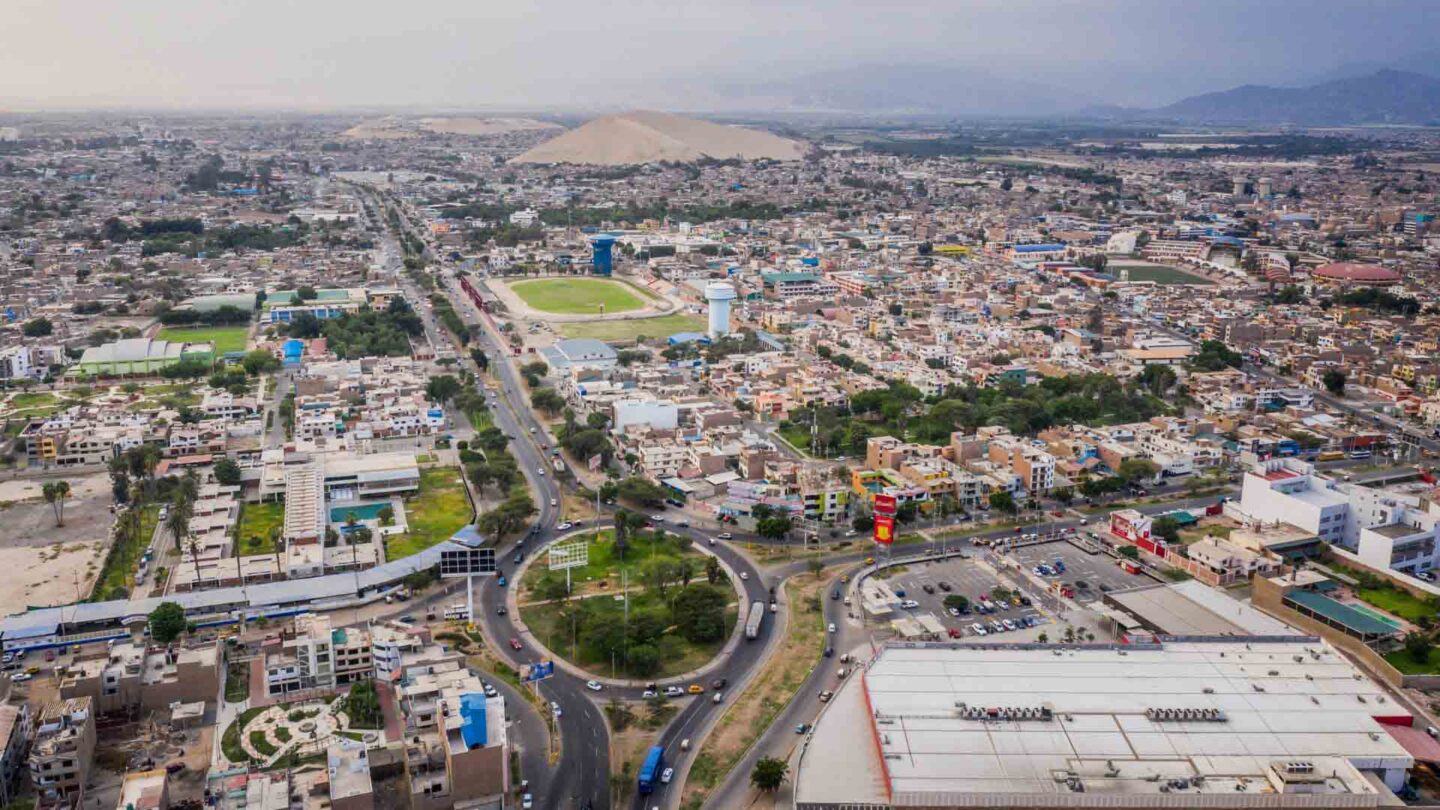 Ica City, Peru from above. 2 week Peru itinerary