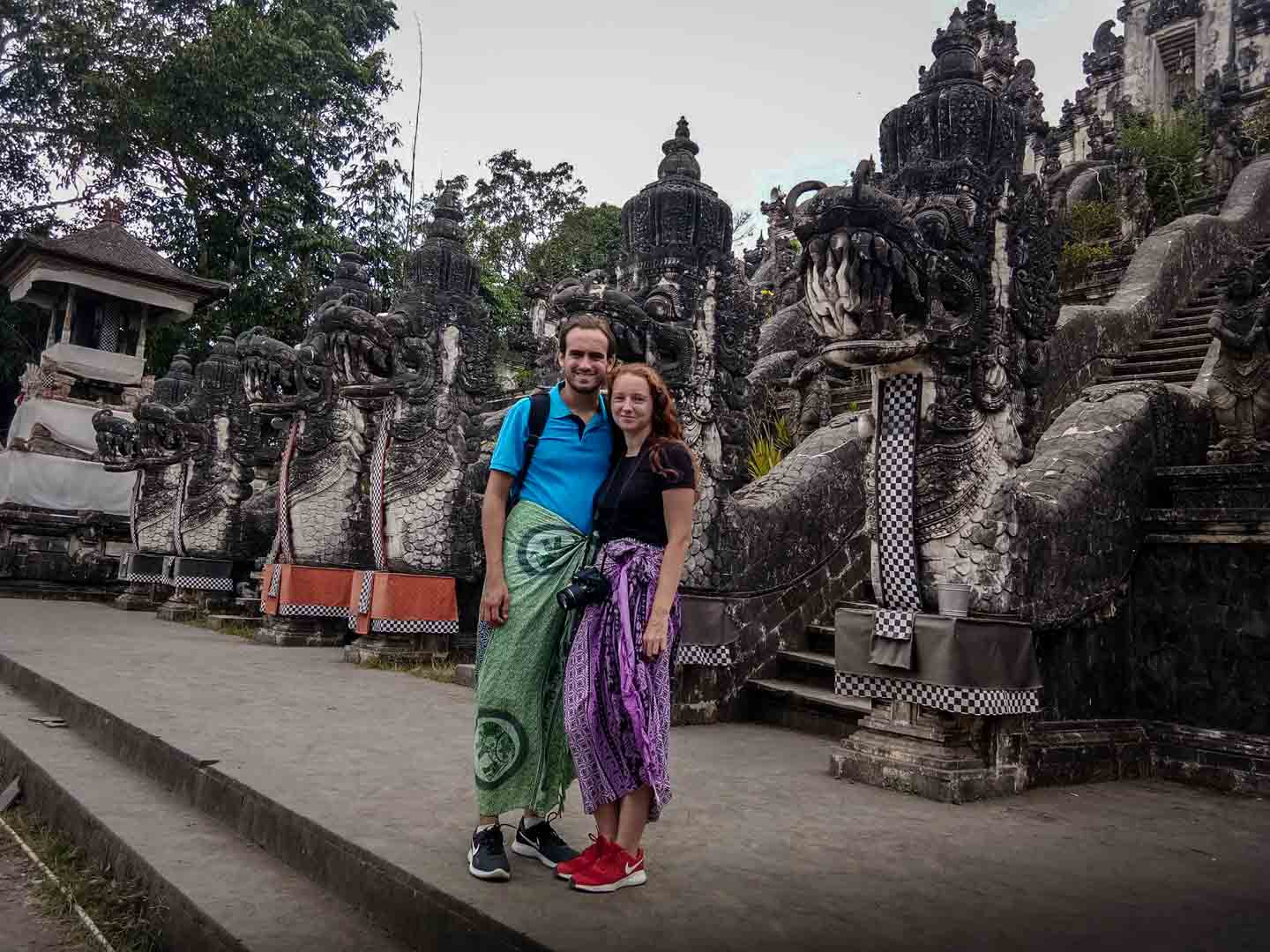 Couple at Pura Lempuyang temple in Bali