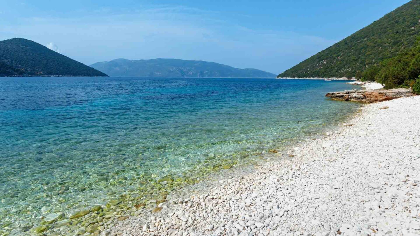 turquoise waters at Antisamos Beach