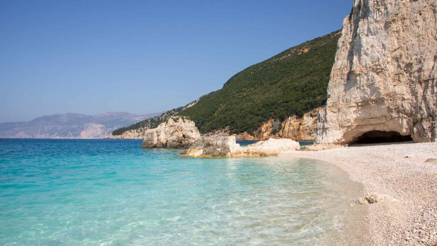 Fteri Beach in Kefalonia, Greece
