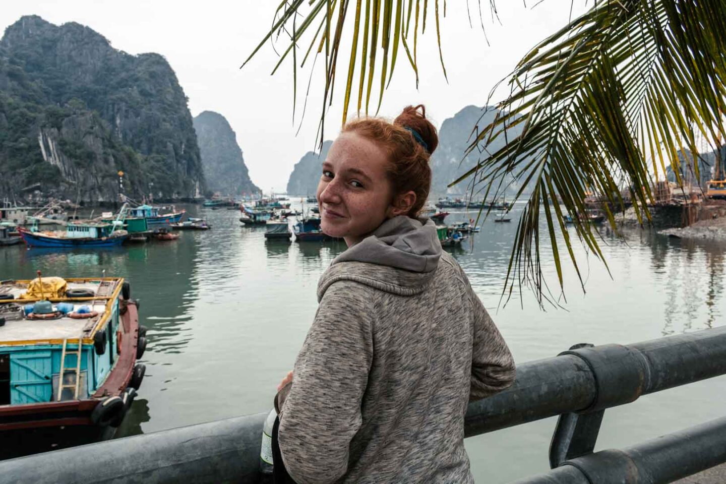 Abbie at Ha Long Bay, Vietnam