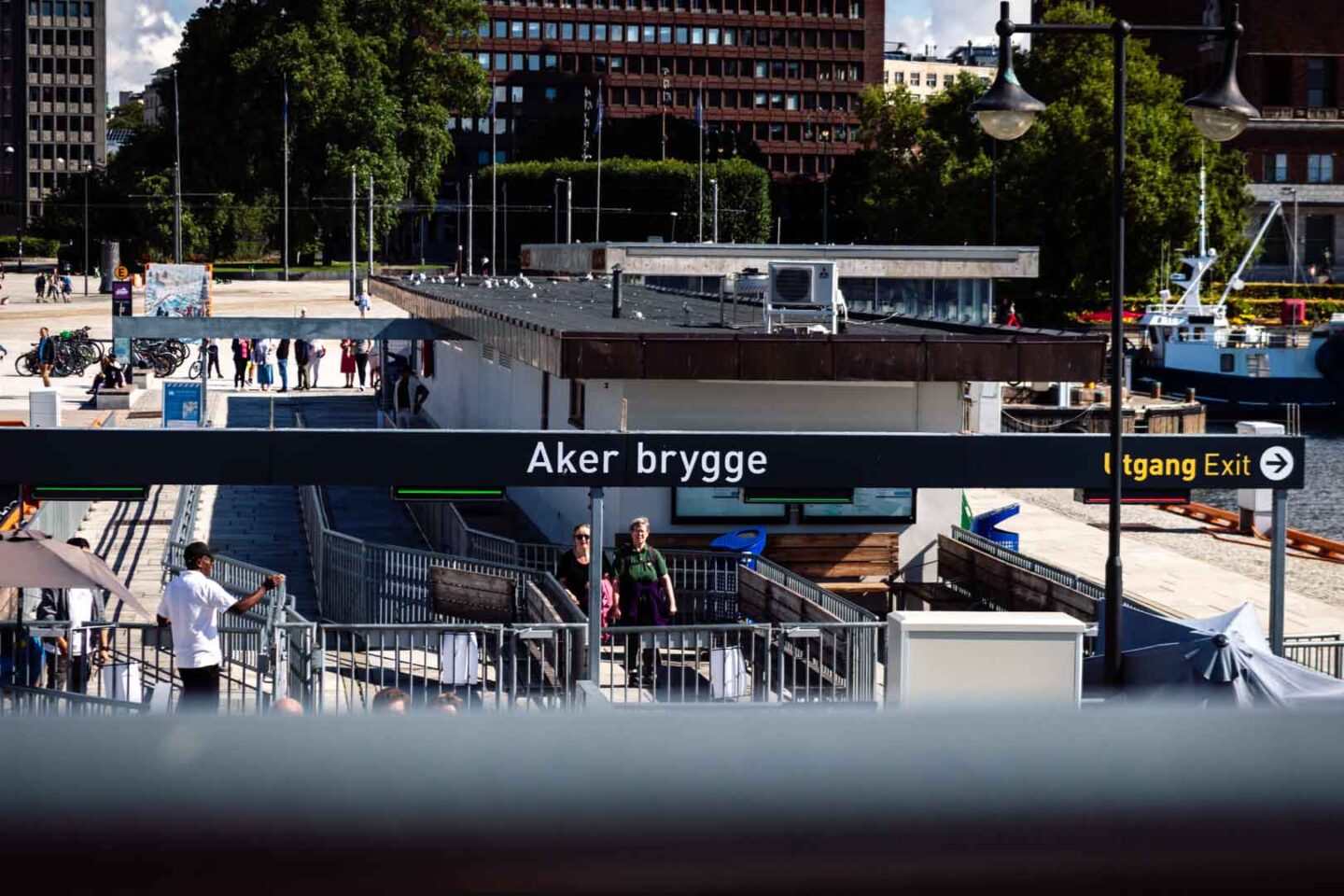 Aker Brygge ferry port in Oslo, Norway