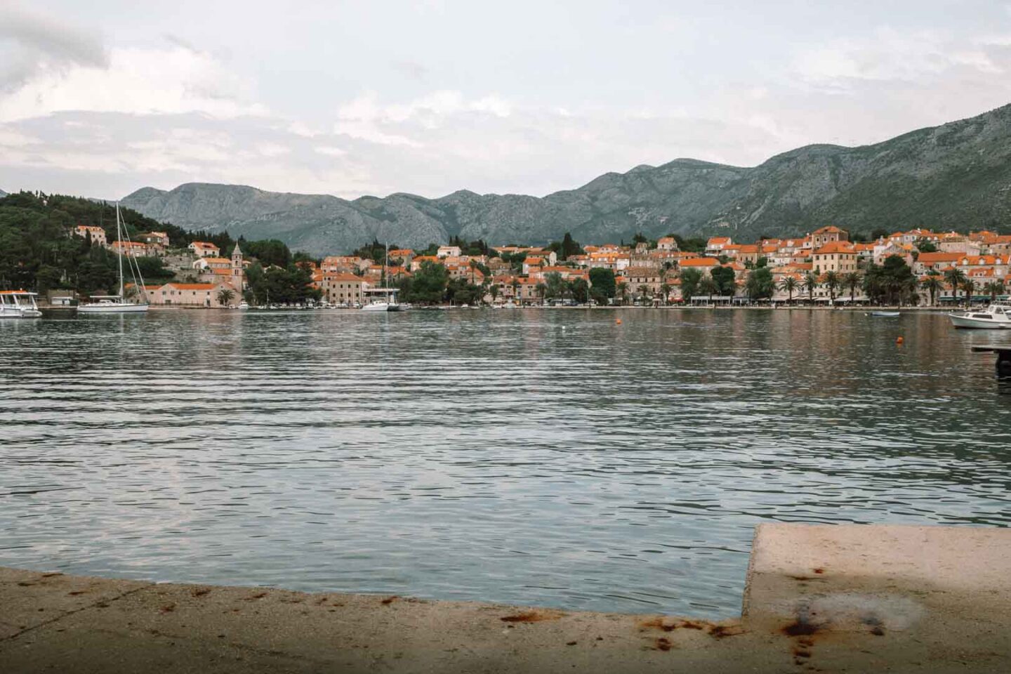 Cavtat harbour in Croatia