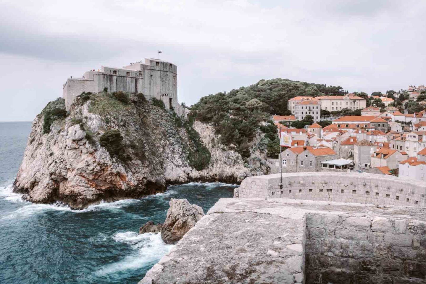Dubrovnik city walls viewpoint