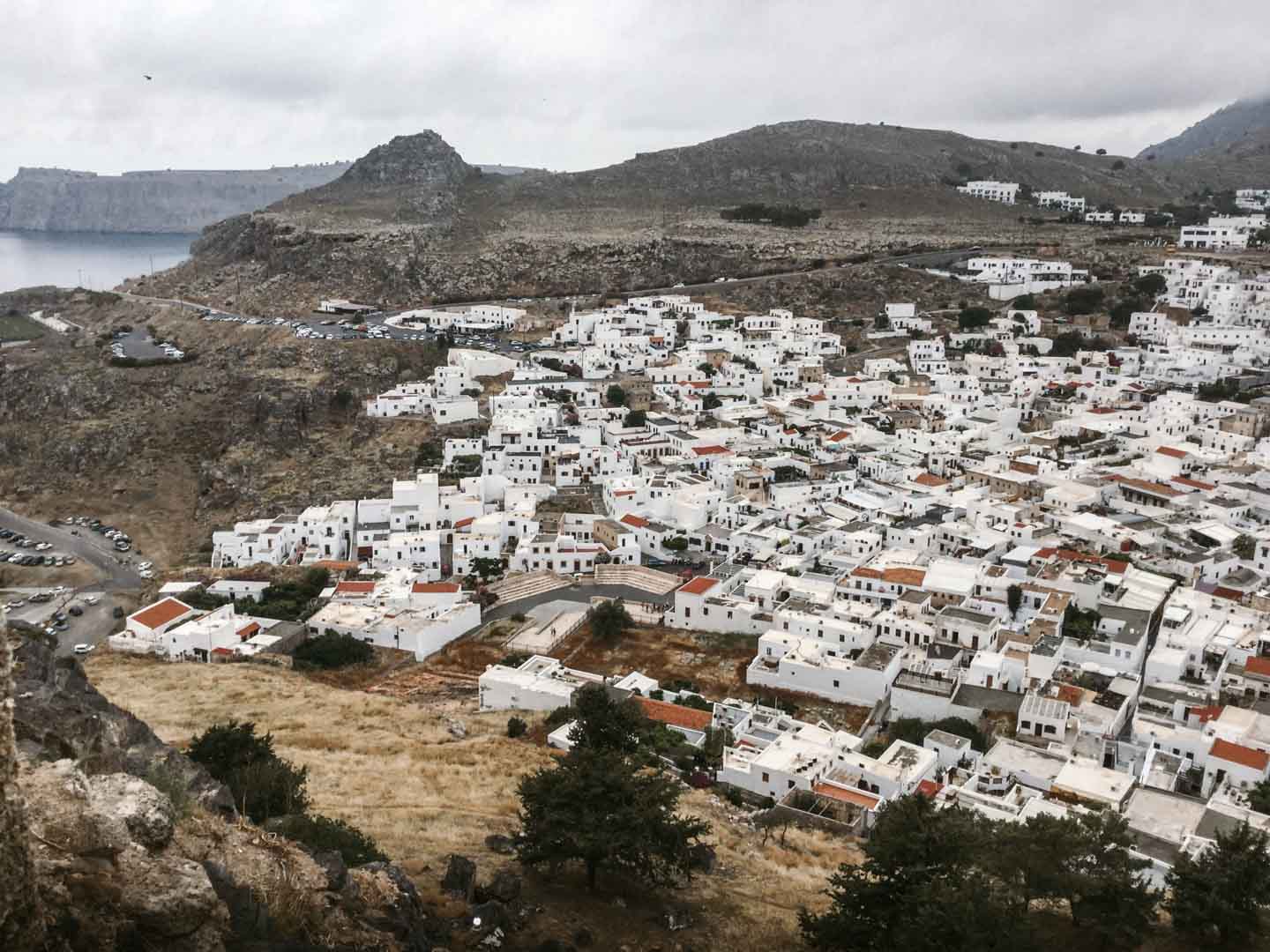 Lindos town from above