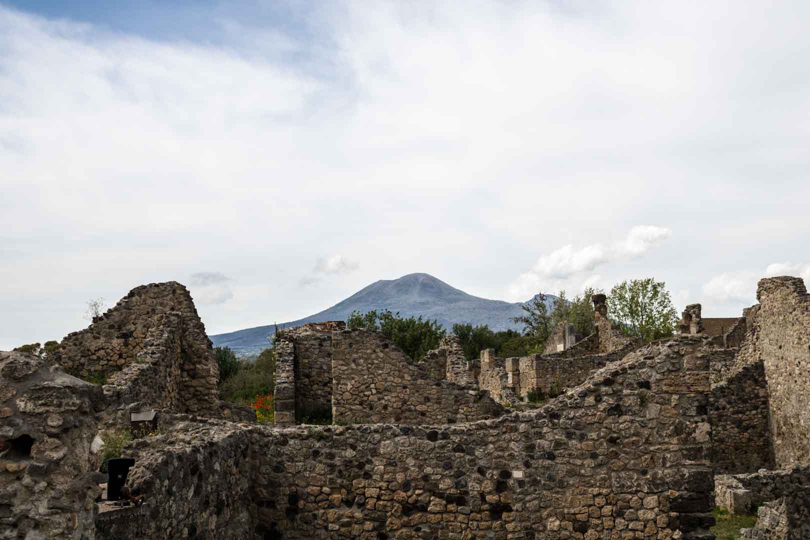 Mount Vesuvius from Pompeii