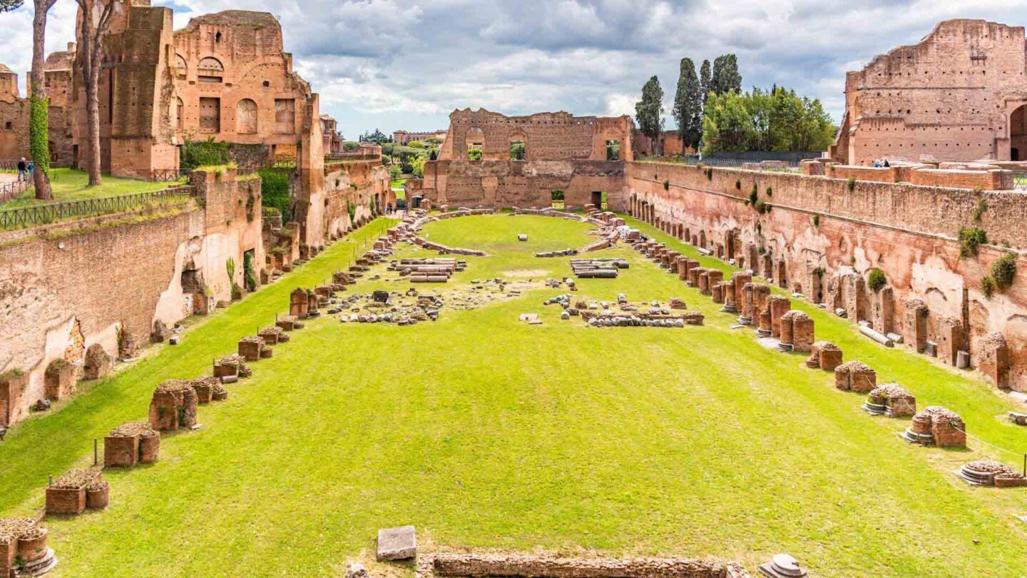 Palatine Hill ruins in Rome