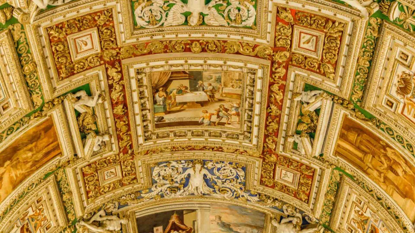 The Vatican Museums, mosaic ceiling
