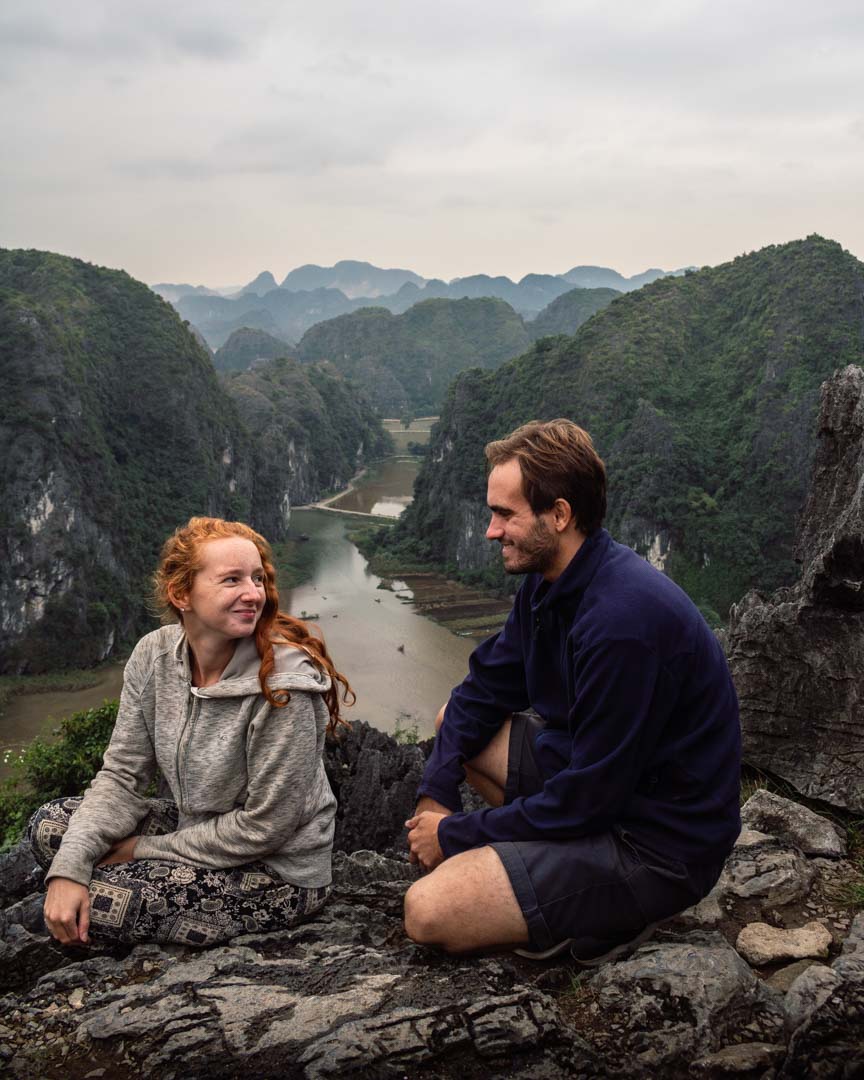 Couple at the Mua Caves in Vietnam
