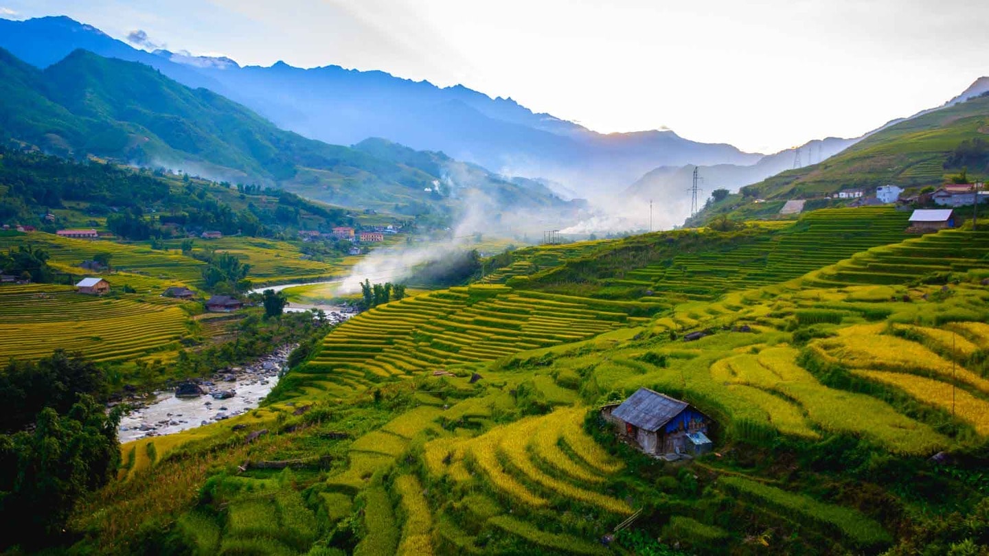Sapa Village hillside in Vietnam